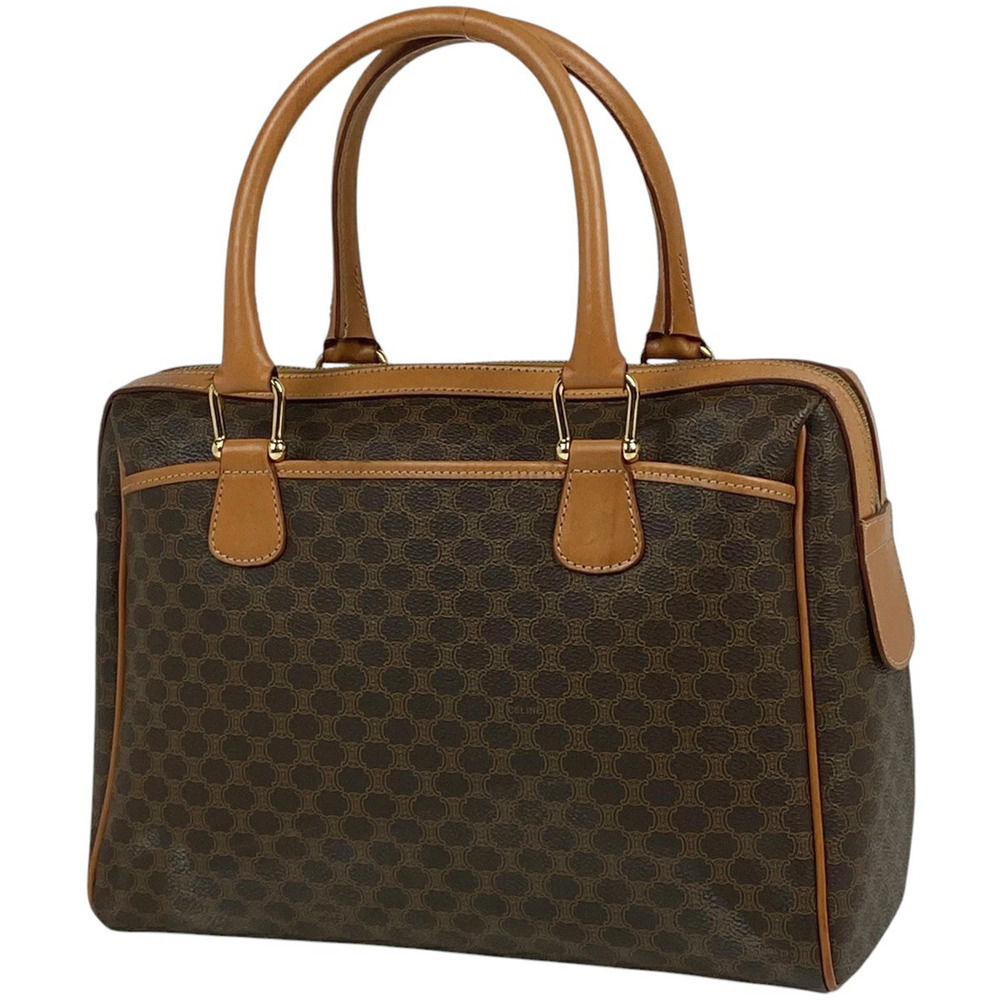 Celine Macadam handbag logo canvas brown